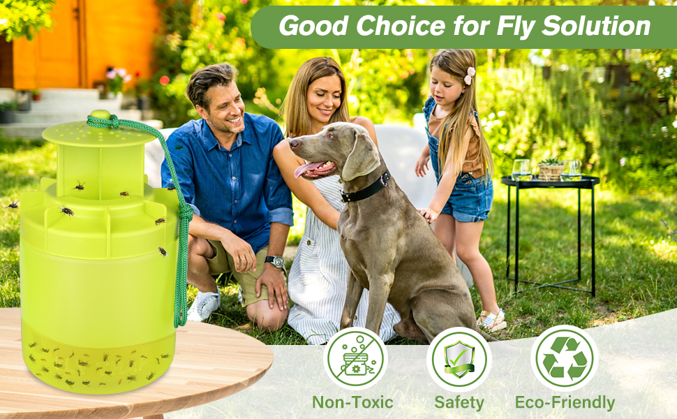 Fly Traps Outdoor Hanging, 2023 Upgrade Reusable Fly