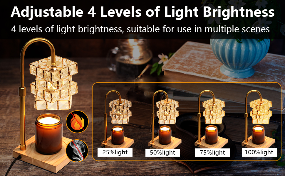 Brmeday Electric Candle Lamp Warmer Height Adjustable