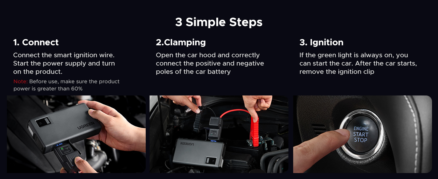 UGREEN 3-in-1 Portable Jump Starter 8cdaaf6d 5fac 4ea2 8611 a0fb7a329b11. CR0,0,1464,600 PT0 SX1464 V1 - UGREEN 3-in-1 Portable Jump Starter