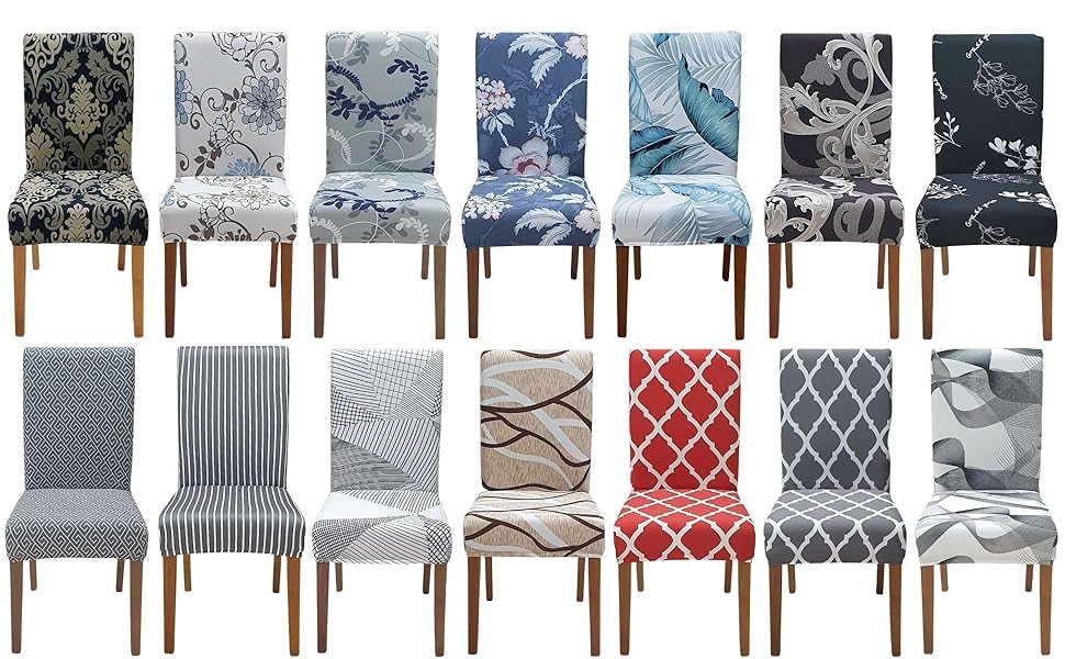 SPRINGRICO Chair Covers for Dining Room Set of 4, Stretch Dining Chair Cover