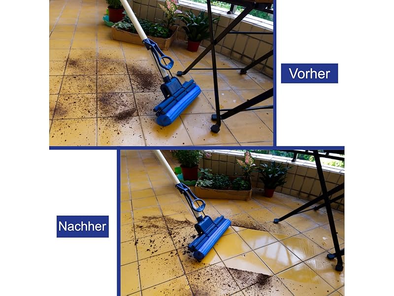 CleanAid OneTouch EASY Wischmopp Bodenwischer Mopp Wischer mit Auswringfunktion