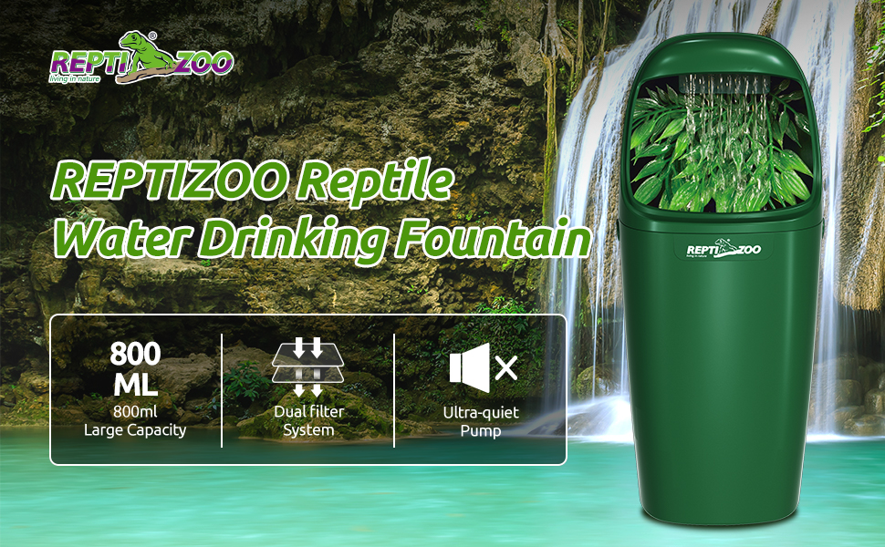 REPTIZOO Reptile Waterfall Automatic Reptile Drinking