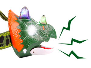 Dinosaur Headlamp for Kids - Triceratops LED Flashlight -15