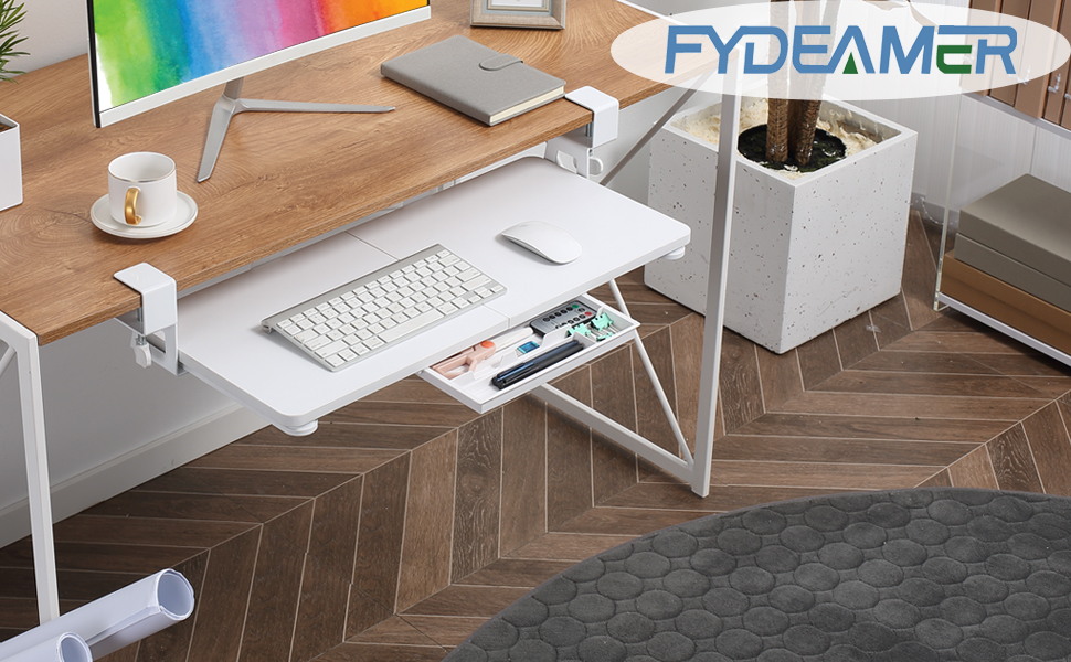 ETHU Keyboard Tray, 26.77" X 11.81" Large Size Keyboard Tray Under Desk