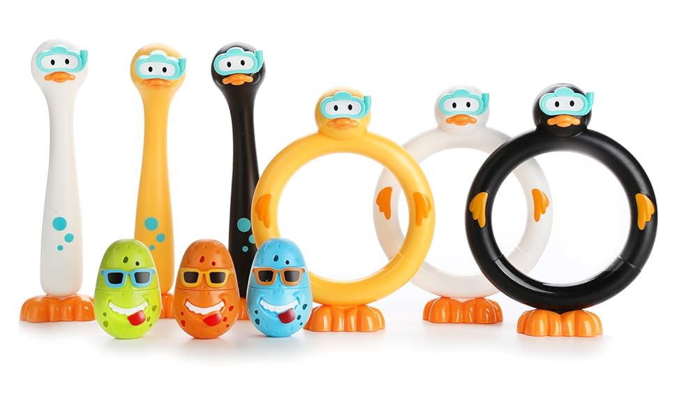 haomsj Swimming Diving Pool Egg Sticks Toys for Kids 3pcs