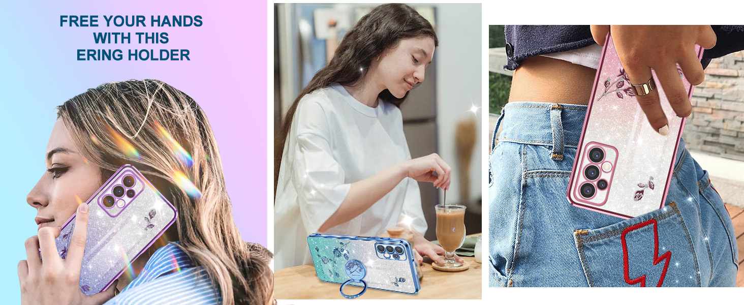 Likiyami for Samsung A32 5G Glitter Case