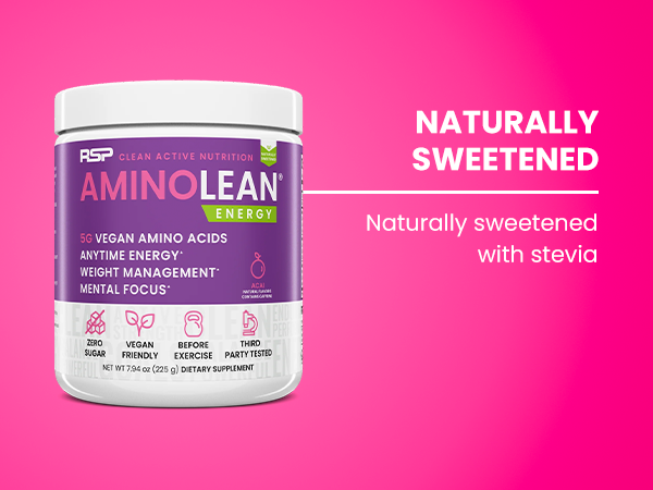 Naturally sweetened with stevia