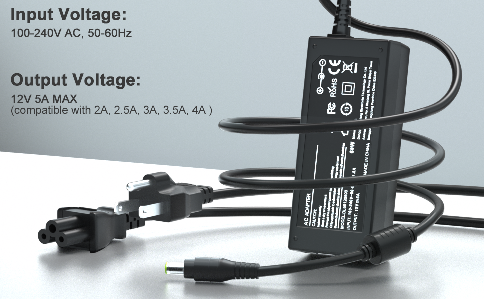 12V AC Power Adapter for Sceptre Monitor Power Cord EC