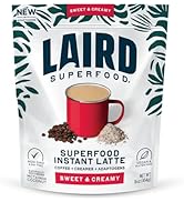 Laird Superfood Instant Latte Sweet & Creamy, Non-Dairy, Superfood Creamer, Gluten Free, Non-GMO,...