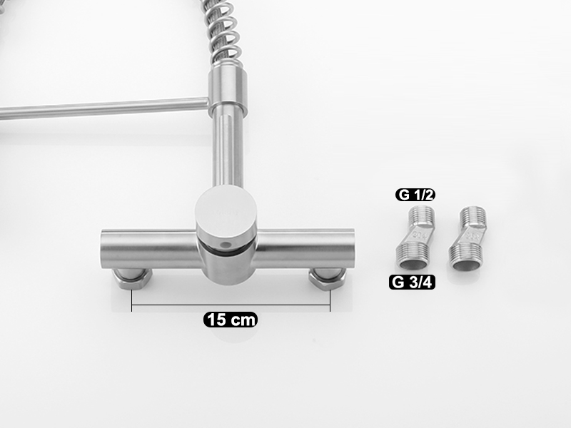 Tondiy Grifo de Cocina de Pared Extraíble con 2 Modos