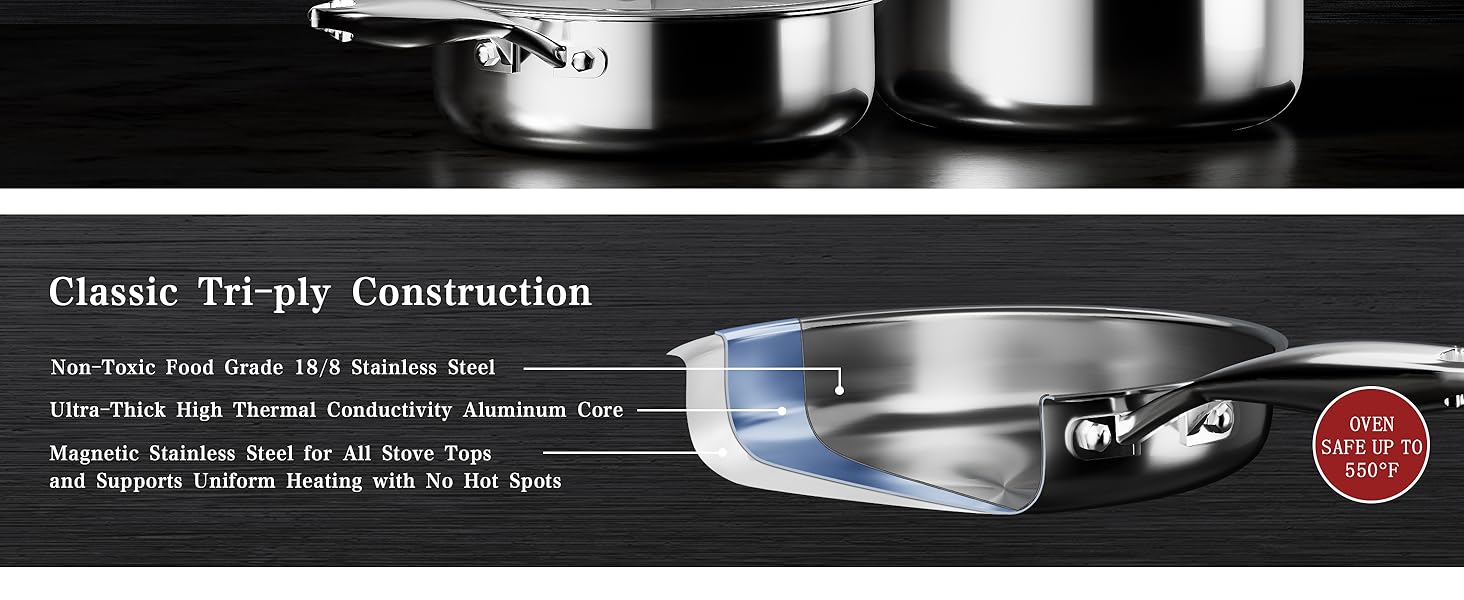 stainless steel cookware set