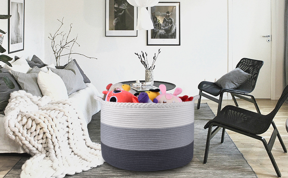 Enjoy Elegant Stylish and Modern COMSE Cotton Rope Baskets!