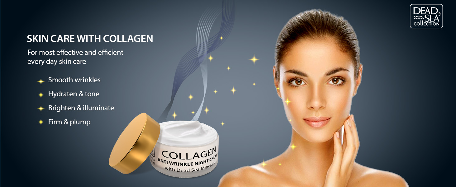 Anti-Wrinkle Night Cream for Face with Collagen Skin Care with Sea Minerals Face Cream (1.69 fl.oz)