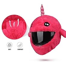 Motorcycle Helmet protection Purple Whale