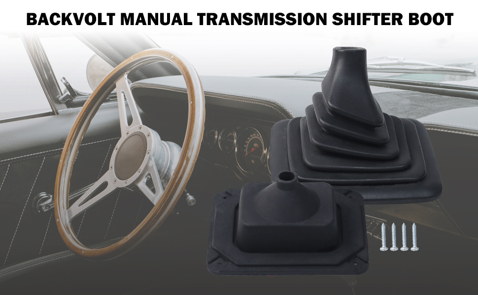 BACKVOLT Manual Transmission Shifter Boot with Mounting