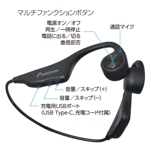 Amazon.co.jp: オーム(OHM) 電機AudioComm 骨伝導イヤホン耳を