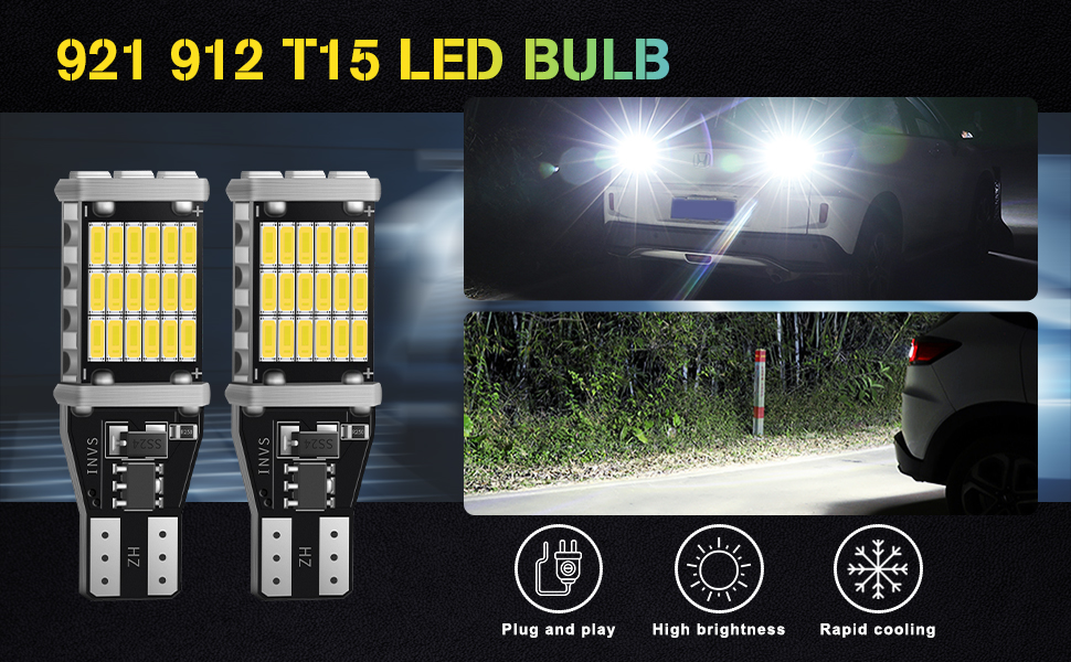 YONGMING 921 912 Led Bulb T15 W16W Led Bulb 45pcs 4014SMD Extremely