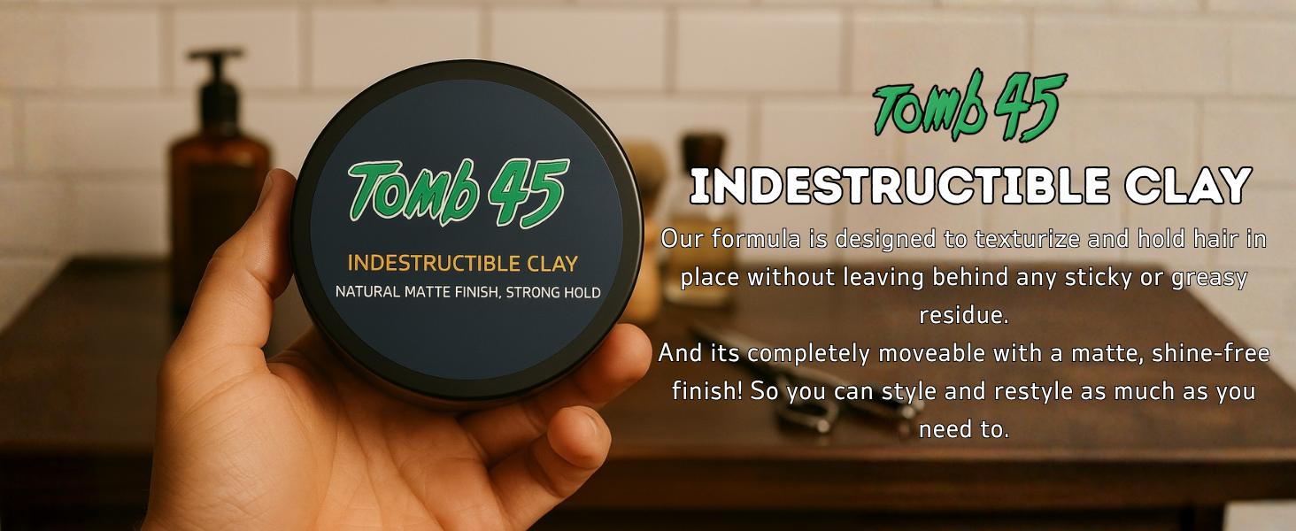 hair styling clay matte finish strong hold medium hold flexible hold water based non greasy