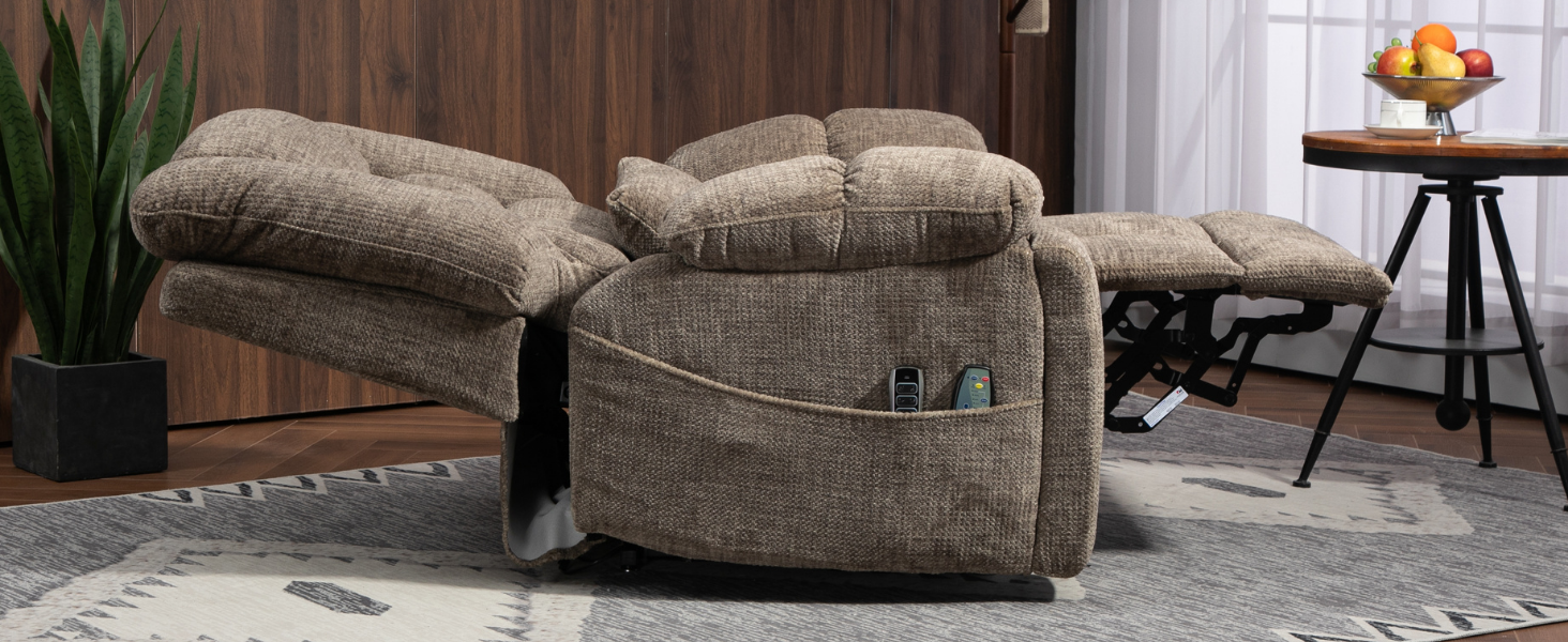 Power lift chair with heat and massage