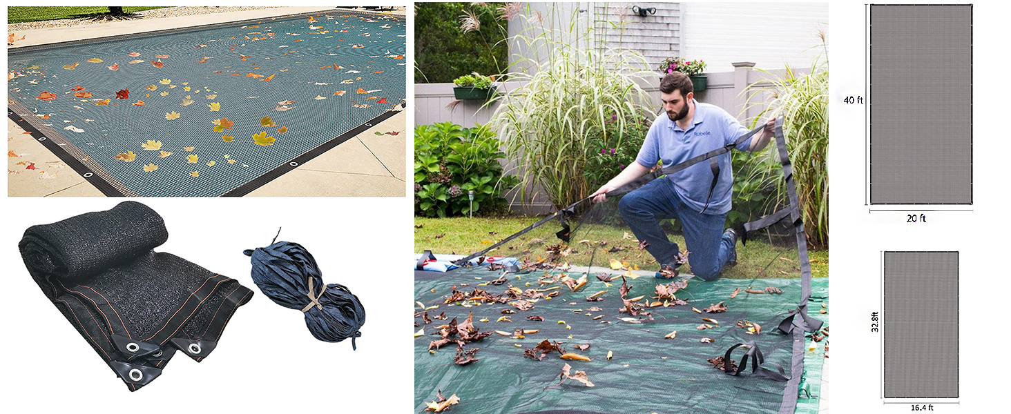 18ft x 36ft Pool Leaf Nets for InGround Swimming Pools