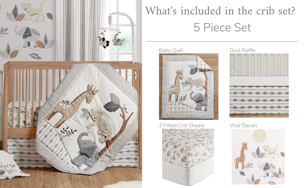 Amazon.com: Levtex Baby - Mozambique Musical Rotating Baby Crib