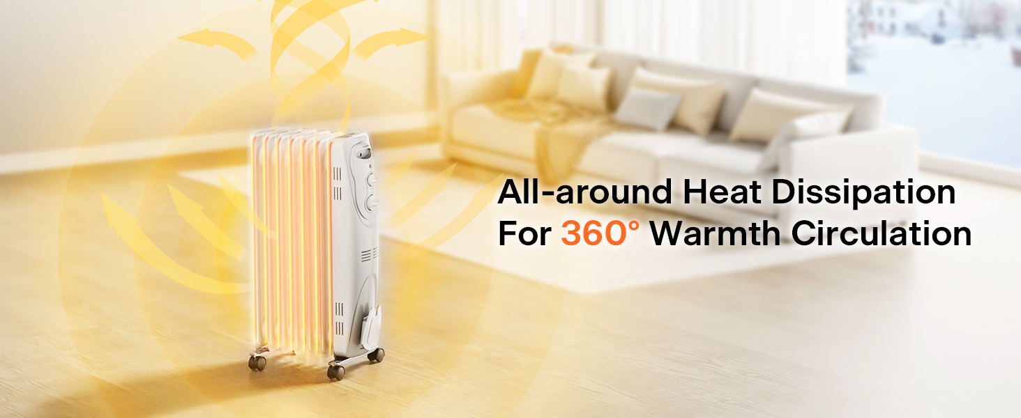 Pelonis Electric 1500w Oil Filled Radiator Heater www.amazon.com