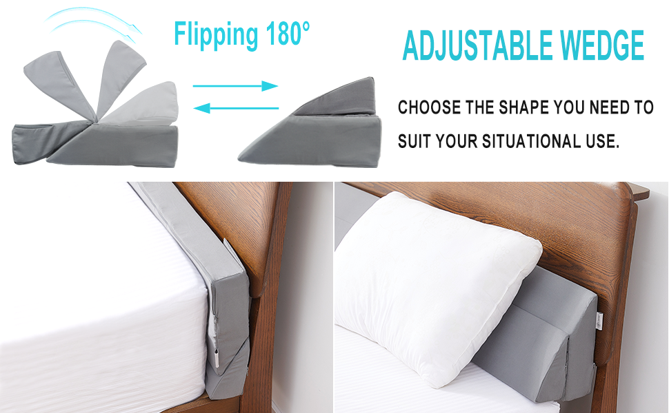 Limthe Full Bed Wedge Pillow for Headboard,Bed Gap Filler
