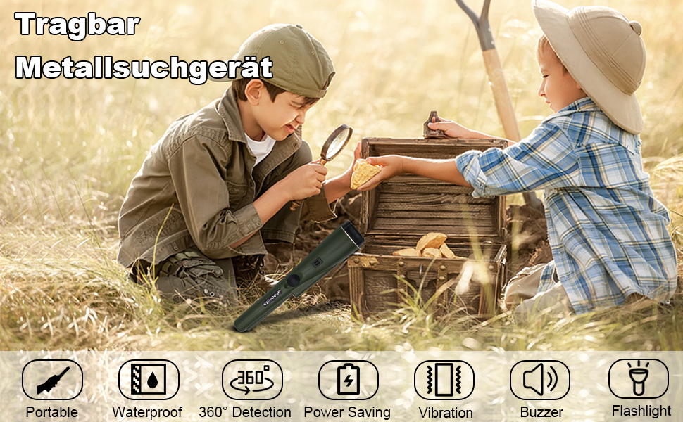 Metal Detector Pinpointer, Portable Metal Detector LED Pin Pointer with