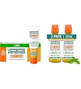 Bundle of TheraBreath Deep Clean Toothpaste, Fresh Mint, 4 Oz, 2-Pack + Mouthwash, 16 fl oz (Pack...