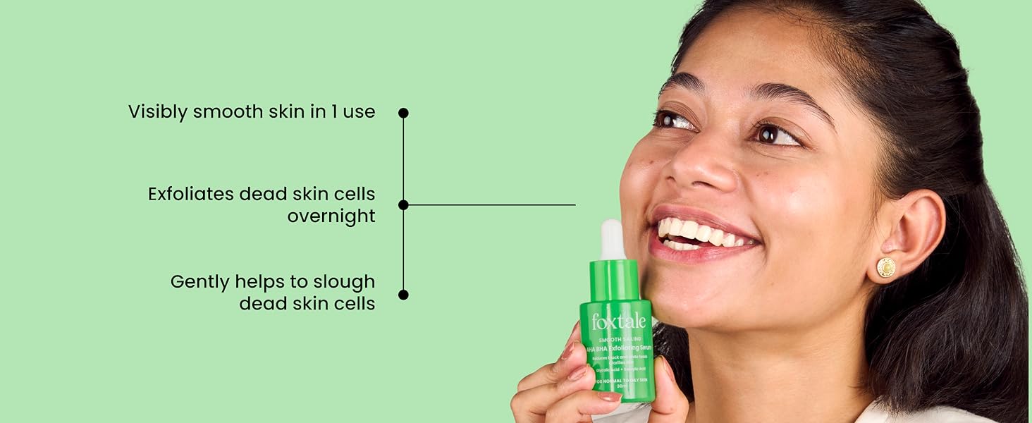 Foxtale Smooth Sailing AHA BHA Exfoliating Serum