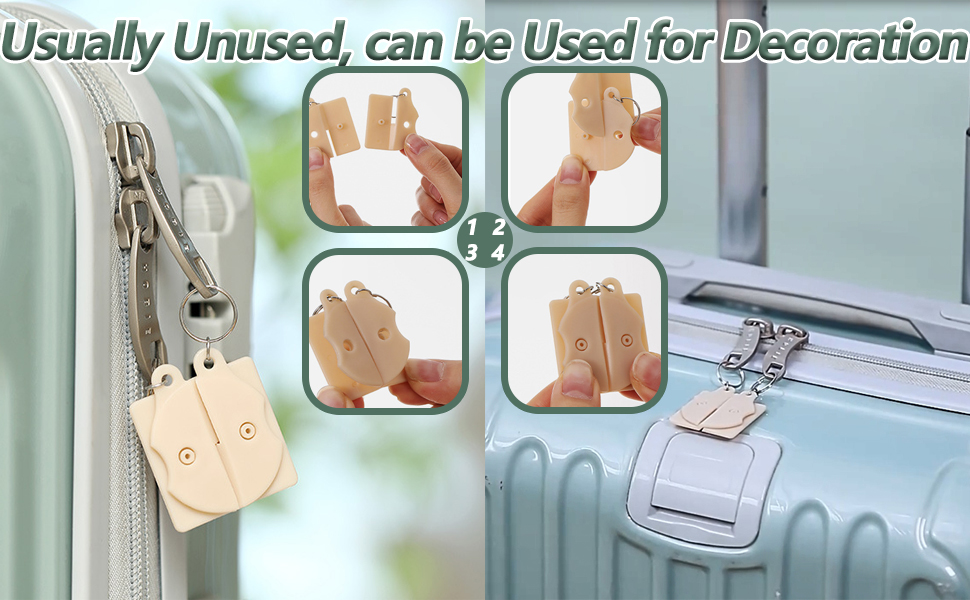 Yawarakai 2 Pieces Backpack LockButterfly LockZipper