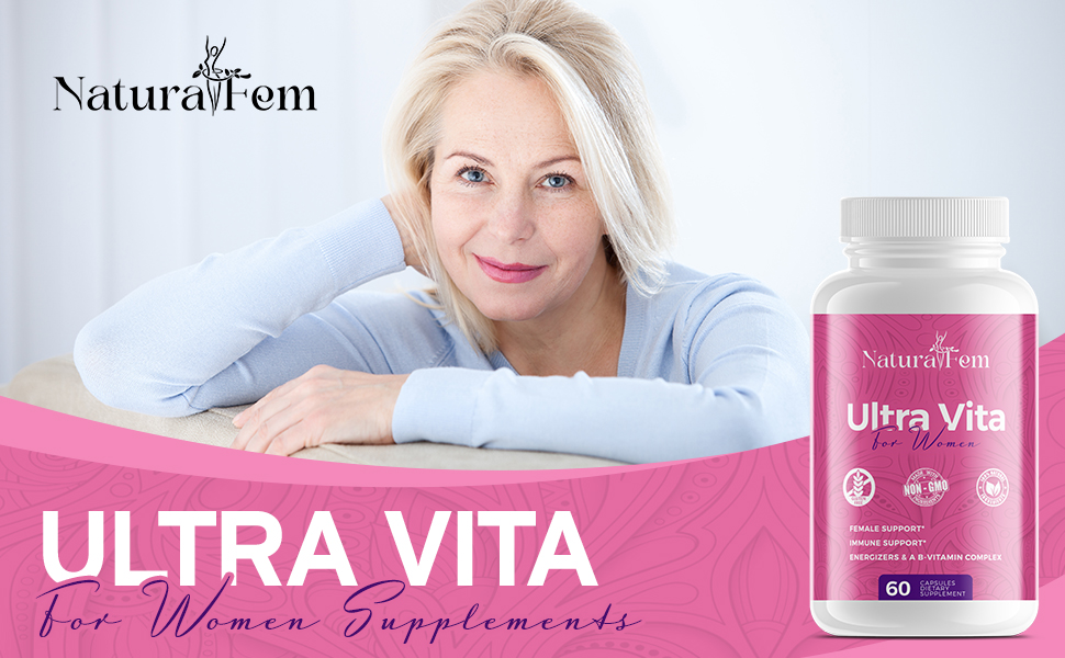 NaturalFem Ultra Vita Multivitamin For Women 40 to 50 Balance of Vitamins Minerals & Herb Extracts