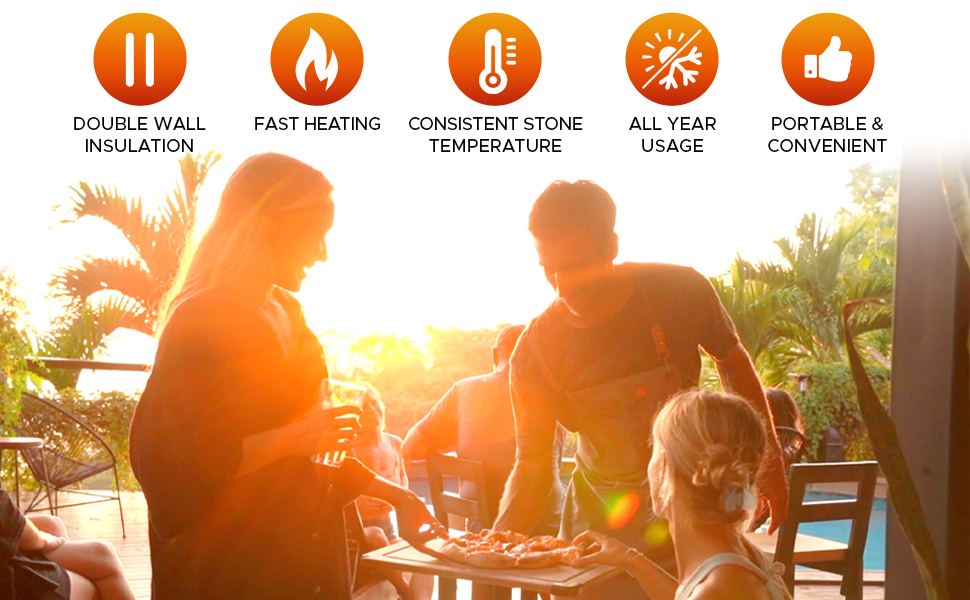 Bertello Grande 16" Gas & Wood Simultaneously Outdoor Pizza Oven