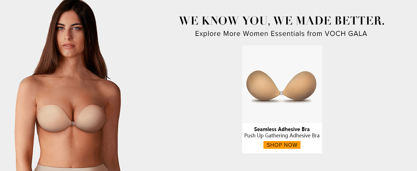 sticky bra fow women tan