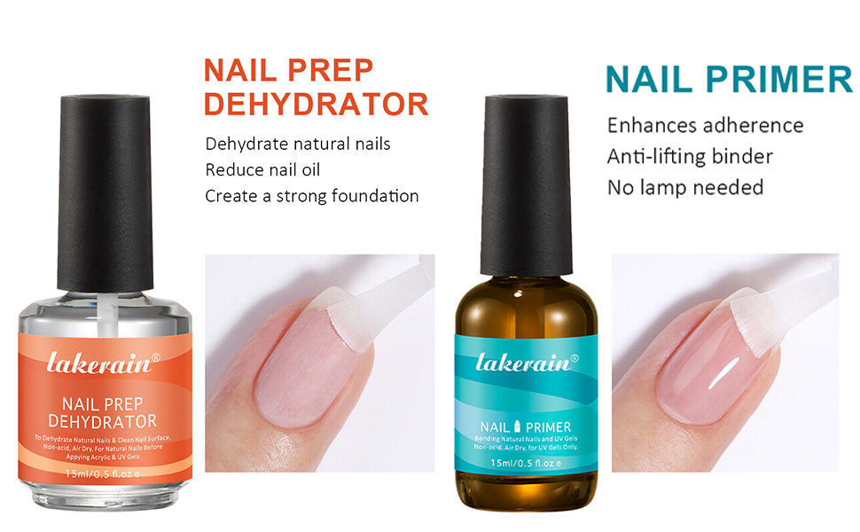 2 Pcs Nail Dehydrator And Primer,Nail Prep Essentials Set