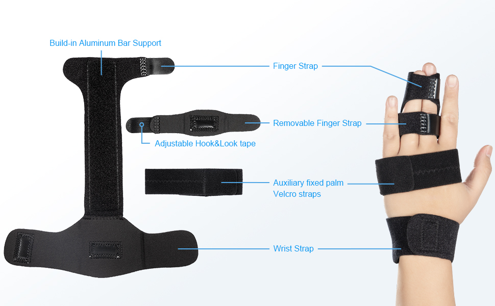 2 Finger Splint Trigger Finger Adjustable Splint
