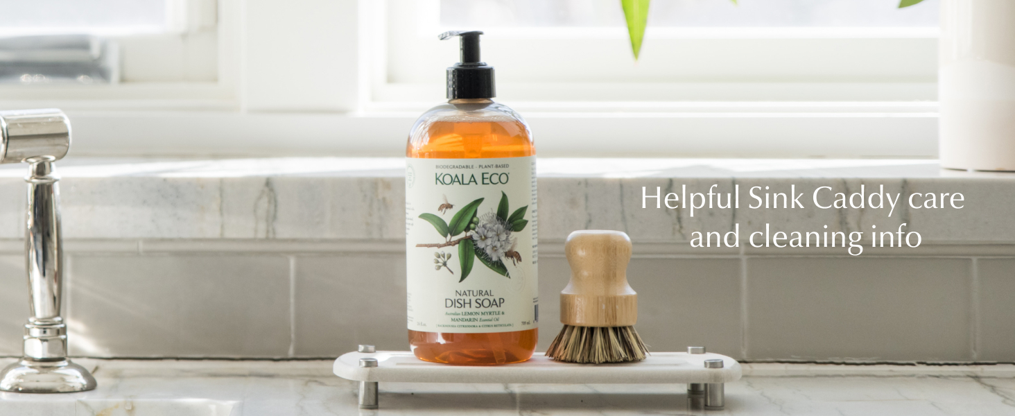 Sink Caddy Care and Cleaning info