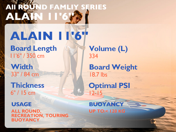 Amazon.com : Mistral Inflatable Stand Up Paddle Board, 11'6