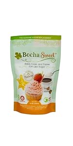 BochaSweet 12 Oz 0 glycemic zero net carbs diabetic keto friendly vegan likes sugar measures 1:1