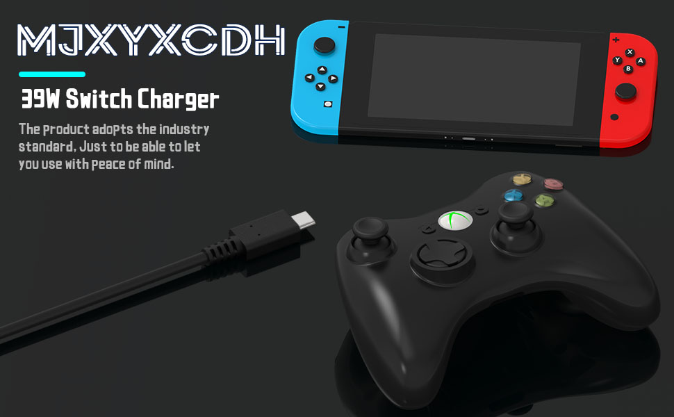 39W Chargeur USBC pour Switch Nintendo Lite/Switch OLED/SteamDock 15V/2.6A Adaptateur USB C