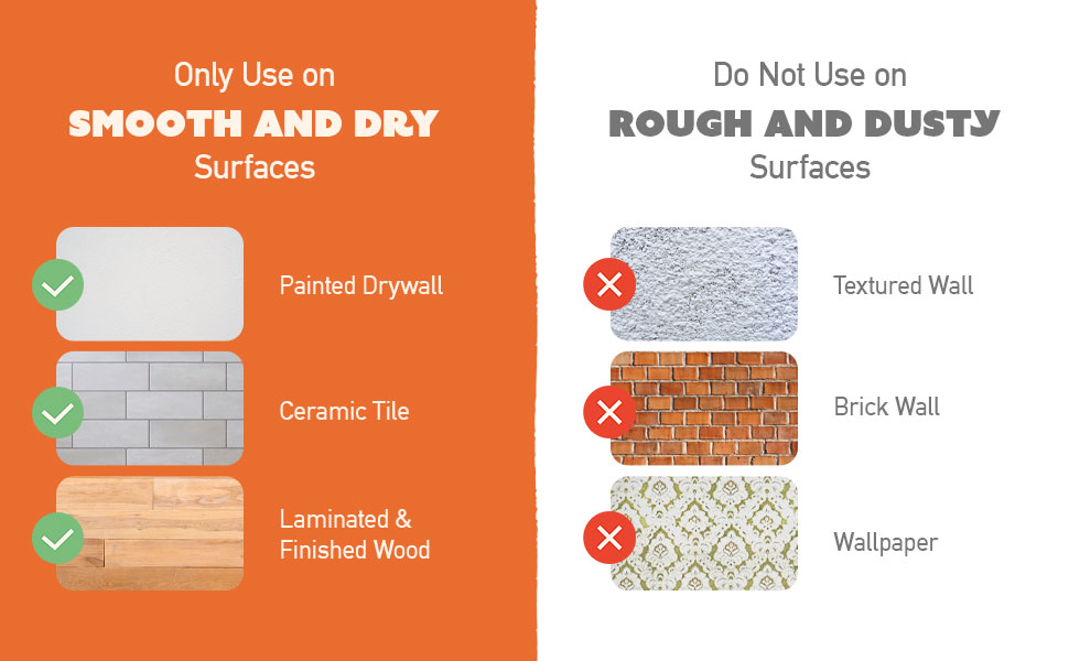 suitable surfaces for wall-mounted cat scratchers, recommending smooth and dry walls over rough ones