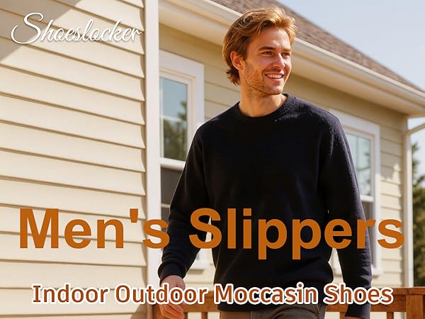 mens moccasin slippers