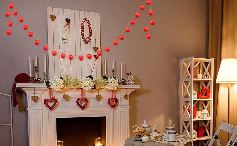 8.5Ft Heart String Lights,8.5Ft Valentine's Day Heart