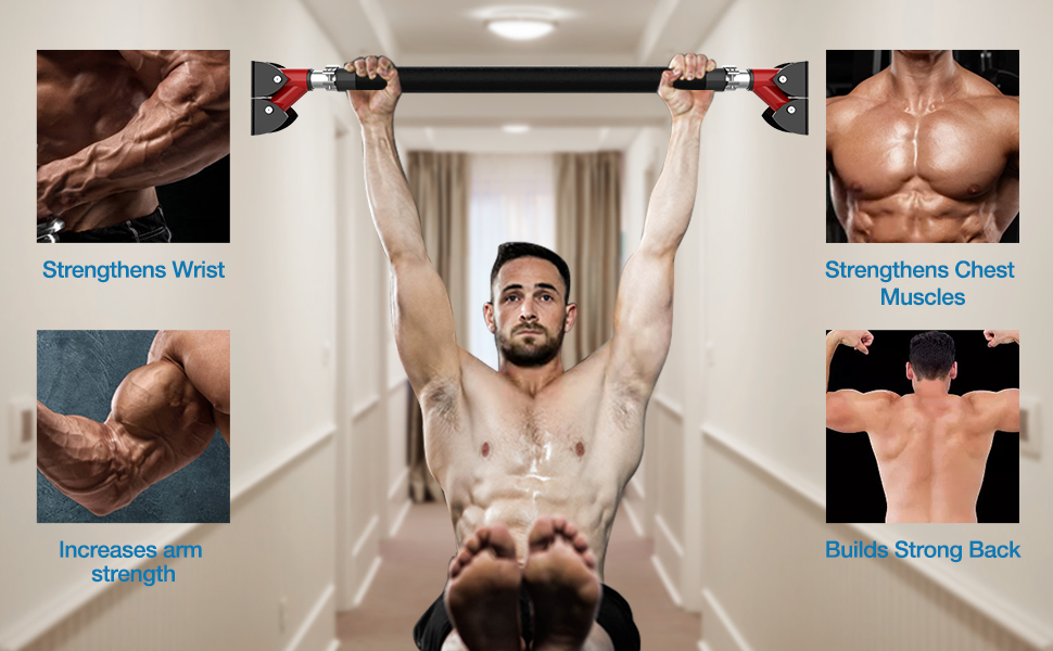 Pull Up Bar Door Frame Chin Up Bar Doorway Upper Body Workout Bar with