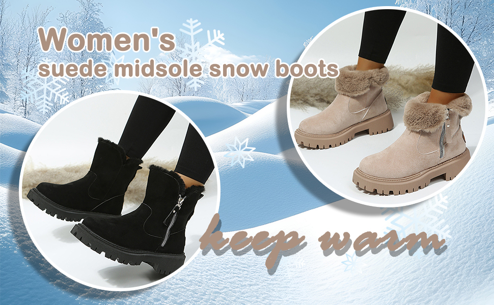Ankle Boots for Women Low Heel Chunky Heel Ankle Boots Non Slip Walking Boots Round Toe Waterproof Trekking Boots Waterproof Rubber Folded Stitched Sole Boots Comfortable Snow Boots 9 snow boots womens winter ankle booties waterproof faux fur lined walking lace up outdoor warm shoes