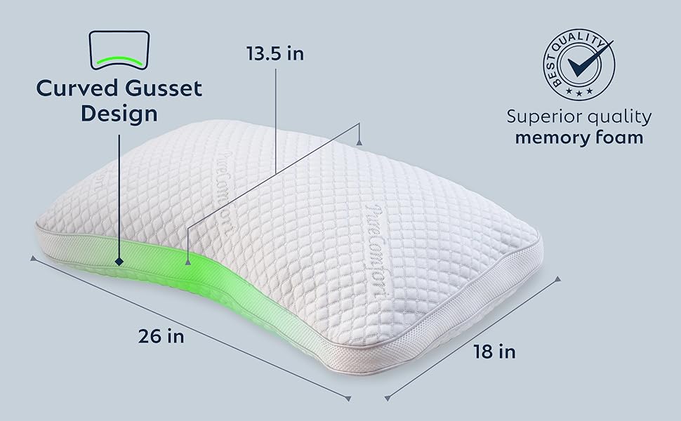 Curved gusset design, customizable height