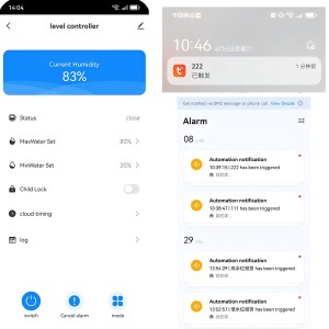 Alarm notification on App