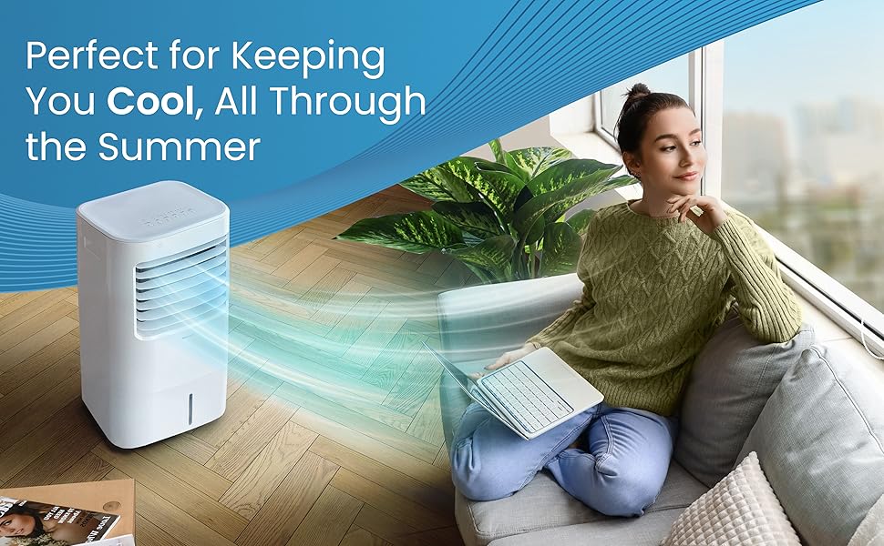 Pro Breeze 4in1 Air Cooler with 10 Litre Capacity, Remote Control, 3