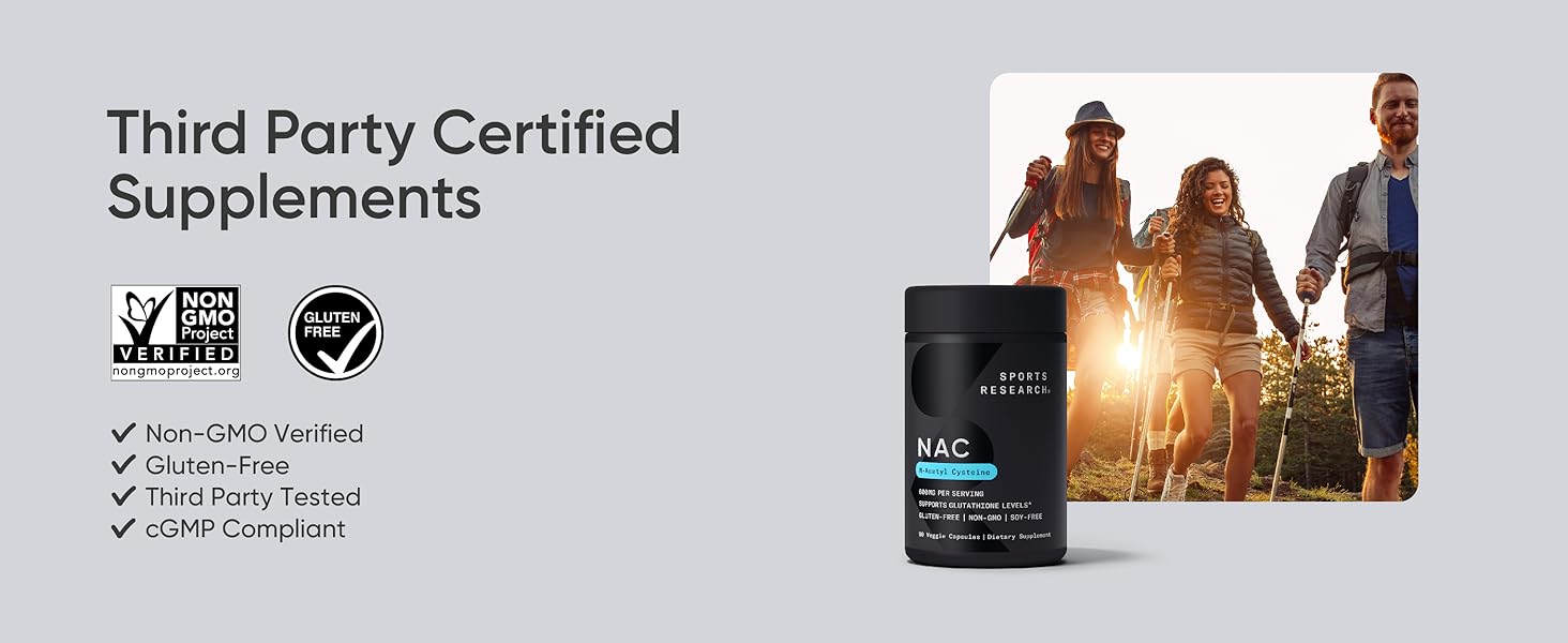 sr nac supplement vegan glutathione 600mg antioxidants immune support non gmo l-cysteine plant based