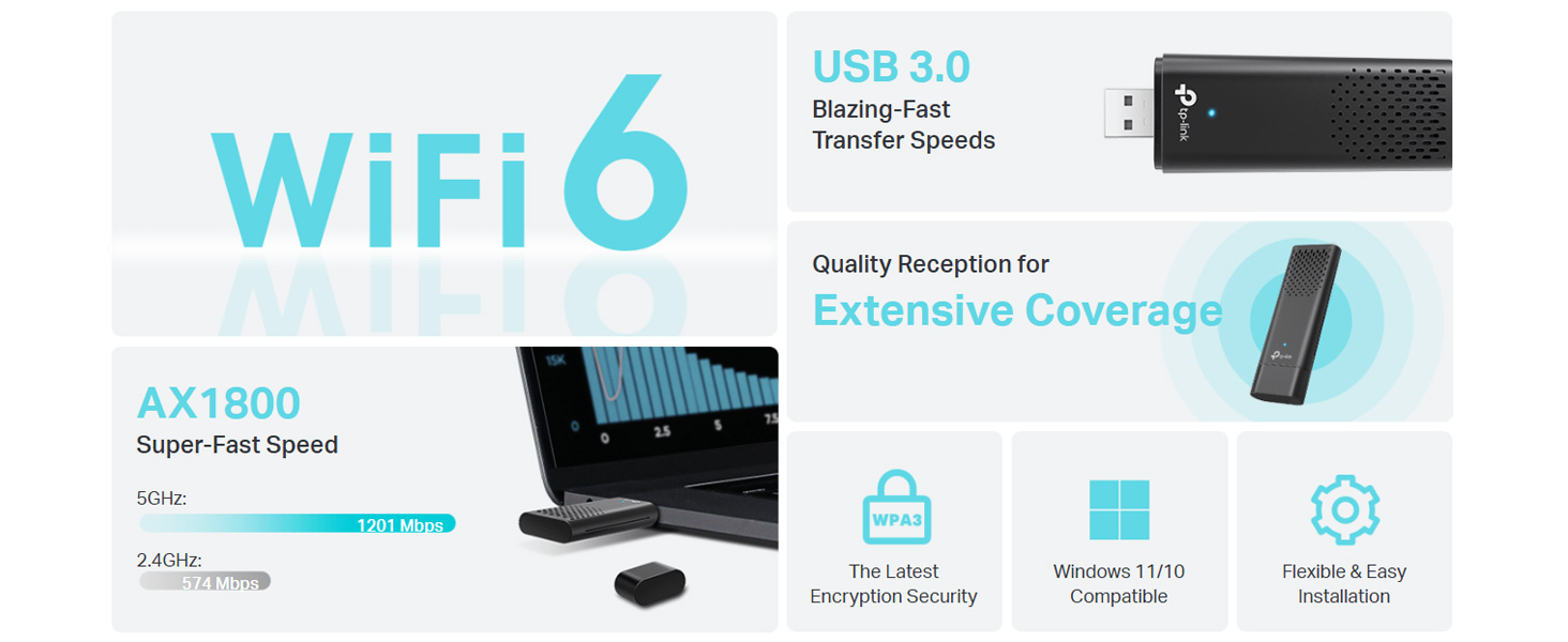 Archer TX20U AX1800 Dual Band Wi-Fi 6 Wireless USB Adapter